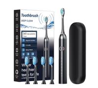 Monozoz Spazzolini da denti ricaricabili con custodia, spazzolino elettrico ricaricabile, spazzolino elettrico con custodia, spazzolino da denti ricaricabile 40000 VPM, ricarica rapida, 3 ore, 180 jou