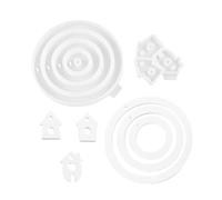 Monozoz Stampo per anelli in silicone, stampo per anelli in silicone, per la casa in uno stampo con ciondolo a cerchio, stampo per stampaggio in resina, anello rotondo, per la decorazione della casa