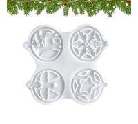 Monozoz Stampo per candele a forma di stella a cinque punte, stampo in silicone per ornamenti natalizi per ciondoli natalizi, artigianato in resina fatta a mano