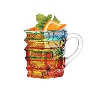 Monozoz Tazze da caffè in , resistenti al calore, dipinte 3D, impilabili, tazze in per bevande calde, per cappuccino, acqua, birra fredda, Natale, compleanno, viaggi, casa, latte