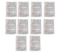 Monozoz Trapunta Preghiera Tascabile - 10 Pezzi Forniture Per Feste Religiose Spirituali | Tessuto Con Poesia Pre-Stampata,Per Natale Camera Da Soggiorno Appartamento Compleanno Uffici