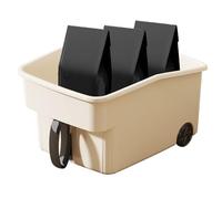 Monozoz Valigetta portaoggetti con maniglia, organizer da parete per cucina, contenitori con pulegge per giocattoli, pasta, mensole, casa, dispensa, camera da letto, armadio, garage, bagno