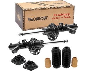 MONROE 2x Ammortizzatore + Supporto Kit Parapolvere Frontale per Mercedes CL203