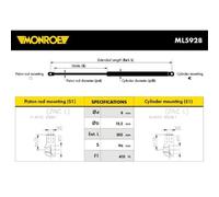 MONROE Ammortizzatore A Gas Per Cofano Audi Q5 8RB 8R ML5928
