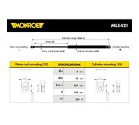 Monroe Ammortizzatore pneumatico cofano motore ML5421 - Anteriore per BMW Serie 3 (E36) 1991-1998