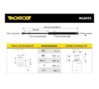 MONROE Gas Spring Cappuccio Adatto Per Mercedes-Benz Classe M W164 ML6025