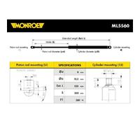 MONROE Gas Strut Cappuccio Per Mercedes-Benz C-Class W203 S203 CL203 C209