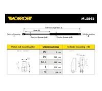 MONROE Molla a Gas Ammortizzatore 310 N Adatto per Mazda 323 F VI Anno di Cost.