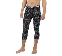 Mons Royale Casca 200 3/4 - calzamaglia - uomo M Black/Light Blue man Lana Merino