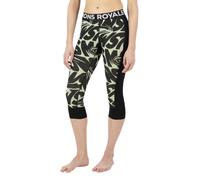 Mons Royale Cascade 200 3/4 - calzamaglia - donna S Black/Green woman Lana Merino