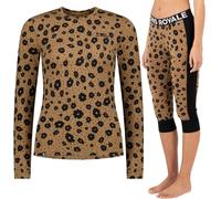 Mons Royale Cascade/Cascade 3/4 set intimo sci, donna, marrone