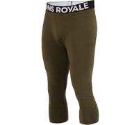 Mons Royale - Collant tecnici in Lana Merino - Cascade M Merino Base Layer 3/4 Legging Dark Olive per Uomo - Taglia M - Kaki