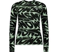 Mons Royale Cascade Merino - magliette tecnica maniche lunghe - donna L Green/Black woman Lana Merino