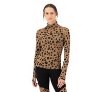 Mons Royale Cascade Merino Moch Neck - maglietta tecnica maniche lunghe - donna Light Brown/Black L