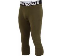 Mons Royale - Collant tecnici in Lana Merino - Cascade M Merino Base Layer 3/4 Legging Dark Olive per Uomo - Taglia L - Kaki