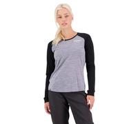 Mons Royale Icon Raglan - maglietta tecnica - donna S Black/Grey woman Zq - Regenerative Strong Wool,Lana Merino
