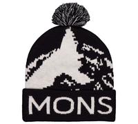 Mons Royale - Mountain Pixel Merino Pom Pom Beanie - Berretto One Size nero/grigio