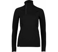 Mons Royale - Primo strato donna in lana tecnica - Olympus W Merino Base Layer 1/2 Zip Long Sleeve Black per Donne - Taglia S - Nero