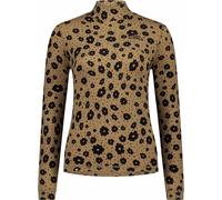 Mons Royale - Primo strato tecnico in Lana con collo a lupetto - Cascade W Merino Base Layer Mock Neck Long Sleeve Aoraki Lily Toffee per Donne - Taglia S - Marrone