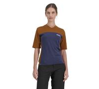 Mons Royale Redwood Enduro VT - maglia MTB - donna XL Blue/Brown woman Lana Merino,Zq - Regenerative Strong Wool