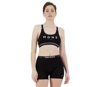 Mons Royale Stella X-Back - reggiseno sportivo a basso sostegno - donna XS Black woman Lana Merino,Zq - Regenerative Strong Wool