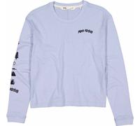 Mons Royale - T-shirt leggera in cotone organico e merino - Yonder W Merino Organic Cotton Long Sleeve Frost per Donne in Cotone - Taglia M - Blu