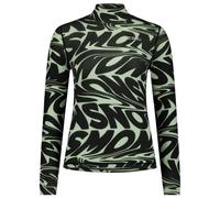 Mons Royale Cascade Merino Moch Neck - maglietta tecnica maniche lunghe - donna M Green/Black woman Lana Merino