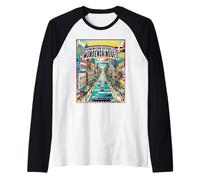 Monsenor Nouel Repubblica Dominicana Viaggio Famiglia Retro City Maglia con Maniche Raglan