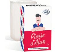 MONSIEUR BARBIER Pietra di Allume Pietra di Allume - Lenisce irritazioni e brufoli da barba | Naturalmente, senza cloruro di alluminio | Blocco lucidato, cura tradizionale della barba | 1 pezzo | 75g.