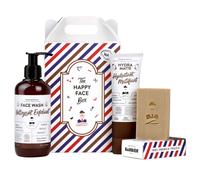 Monsieur BARBIER - Cofanetto per la cura degli uomini, francese, naturale e vegano, viso e pelle, crema idratante opacizzante, detergente esfoliante e sapone surgras Rhassoul | Kit regalo bellezza