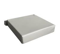 Monsieur Bébé - Cuscino rialzatore per bambini per sedia, sfoderabile - 33 x 33 x 7,5 cm - Grigio