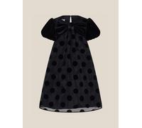 Monsoon Monsoon Flossie Puff Sleeve Polka Dot Party Dress 152158cm Nero