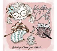 Monsoon Publishing Knitting with Cats Coloring Book for Adults (Tascabile)