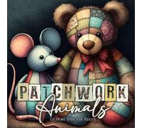 Monsoon Publishing Patchwork Animals Coloring Book for Adults (Tascabile)