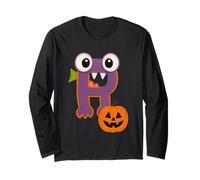 Monster Alphabet R Jack O Lantern Fun Maglia a Manica