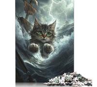 Monster Cat in The Sea Puzzle Impossible 1000Pcs Decorazione Per La Casa. Rilassamento E Intelligence Per Adulti E Bambini Da 12 Anni 1000pcs (38x26cm)