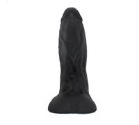Monster Cock Dildos - CUORE - PENE REALISTA GIGANTE SPESSO E FLESSIBILE CON SCRITTA E VENTOSA - NERO - 38 X 11,5 CM