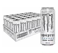 MONSTER ENERGY Bevanda energetica ultra bianca senza zucchero, Bevanda energetica Crazy Handle, Bevanda energetica originale, 24 * 500 ml