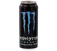 Monster Energy Absolutely Zero, bevanda energetica con gusto classico mostro, ma zero zucchero e zero calorie, tavolozza di bevande energetiche, barattolo usa e getta (24 x 500 ml)