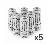 Monster Energy Multipack Energy Drink Ultra White Zero Sugar 5 Lattine da 500ml