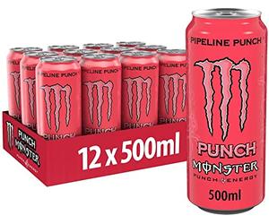 Monster Energy - Punzonatrice per condutture, 12 bombolette da 500 ml