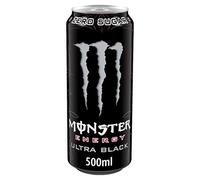 Monster Energy, Ultra Black, 12 lattine da 500 ml