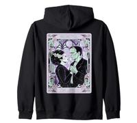 Monster Frankenstein Bride The Lovers Tarocchi Carta Pastello Goth Felpa con Cappuccio