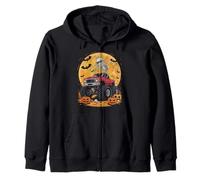 Monster Halloween Truck Ghost Pumpkin Costume Bambino Ragazzi Felpa con Cappuccio