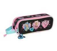 Monster HIGH - Astuccio doppio per bambini, ideale per scuola e ragazzi, comodo e versatile, qualità e resistenza, 21 x 6 x 8 cm