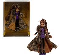 Monster High - Clawdeen Wolf House of Wolf, bambola da collezione con cappotto in jacquard di pelliccia sintentica, blazer viola, pantaboots e accessori dorati inclusi, JDR66