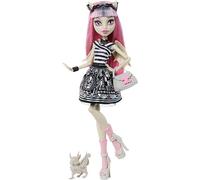 Monster High Boo-riginal Creeproduction Bambola Rochelle Goyle | Bambola da collezione, gargoyle in abito a righe bianche e nere con supporto, diario e Griffin Roux, JHK57