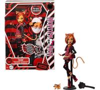 Monster High Boo-riginal Creeproduction - Toralei, bambola da collezione con diario, piedistallo e tigrotto dai denti a sciabola Sweet Fangs inclusi, giocattolo per bambini, 6+ anni, HYV91