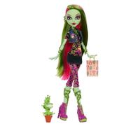 Monster High Boo-riginal Creeproduction - Venus McFlytrap, bambola da collezione con piedistallo incluso, diario e pianta acchiappamosche Chewlian, 6+ anni, JHK58