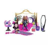 Monster High Creepover - Set da gioco per camera da letto, con Draculaura, Clawdeen Wolf con oltre 20 favolosi pezzi per un'esperienza creeptastic definitiva